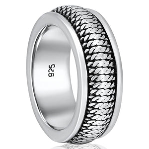 Sterling silver spinner ring