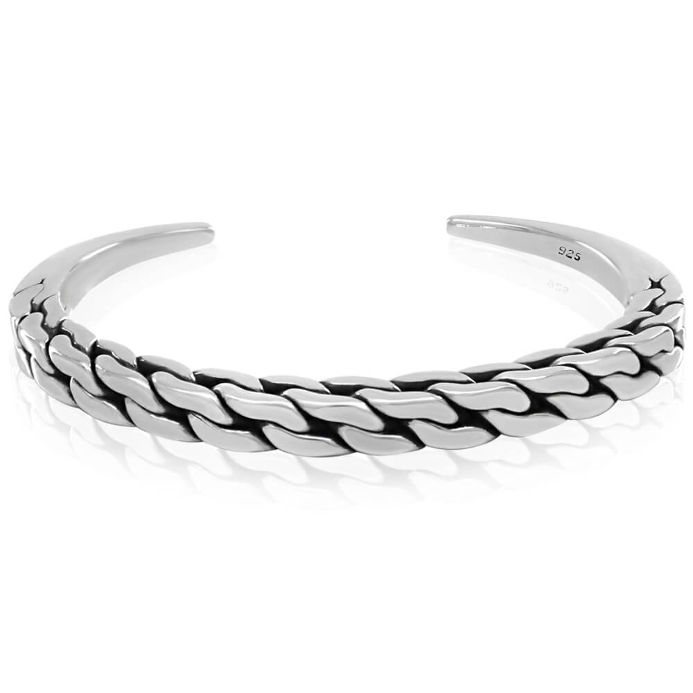 Men's sterling silver heavy cuff 