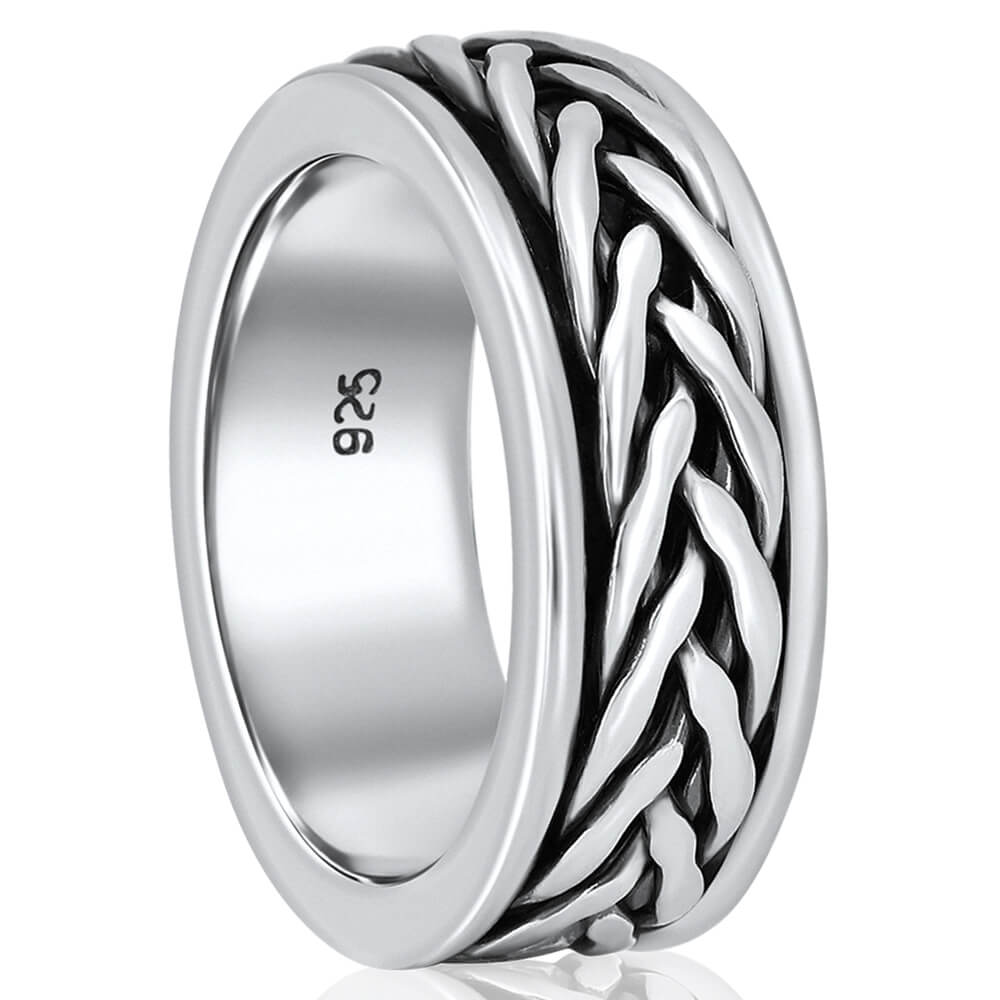 Silver Spinner rings for men