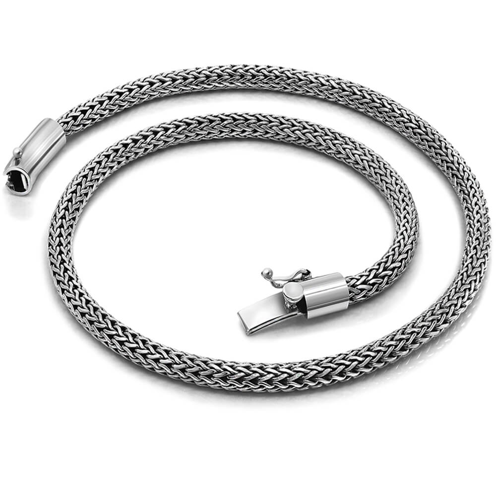 silver men necklace