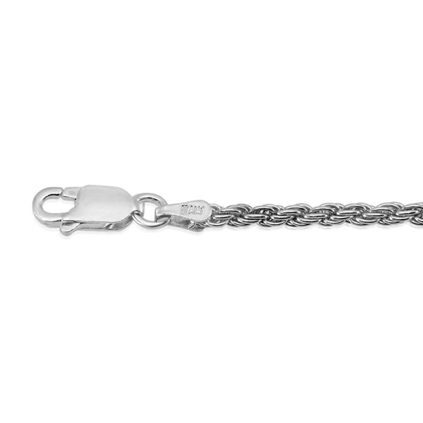 925 Silver Rope Chain Italian 2mm Necklace - Lengths 18 - 30 - VY Jewelry