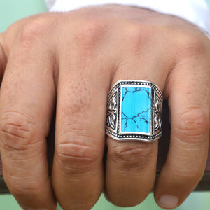 turquoise rings mens