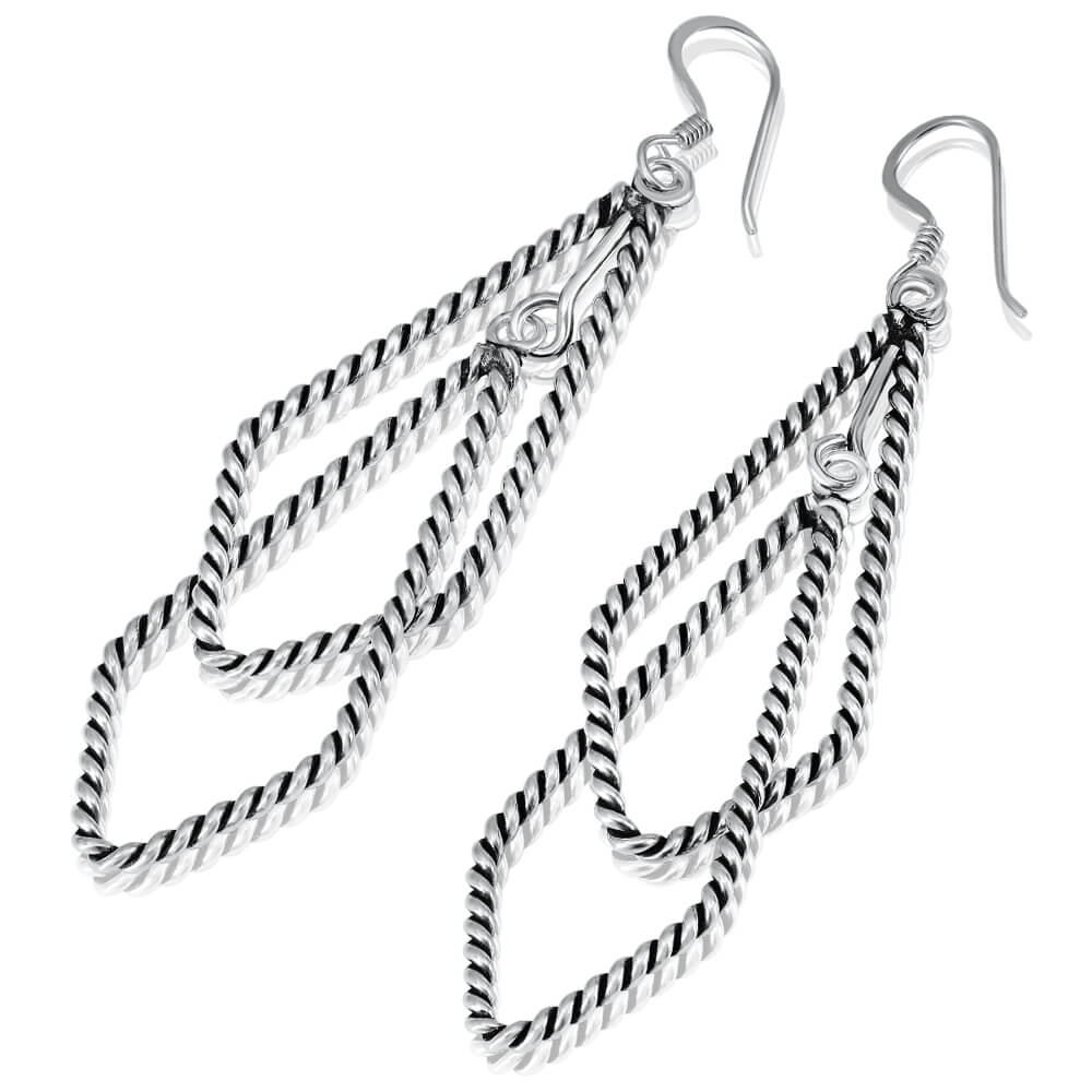 silver dangle earrings