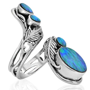 blue opal ring