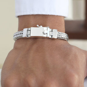 sterling silver mens bracelet