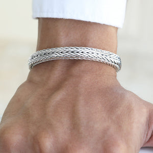sterling silver mens bracelet