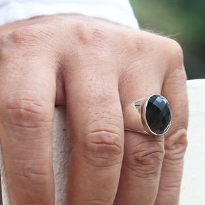 Black Onyx Ring for Men