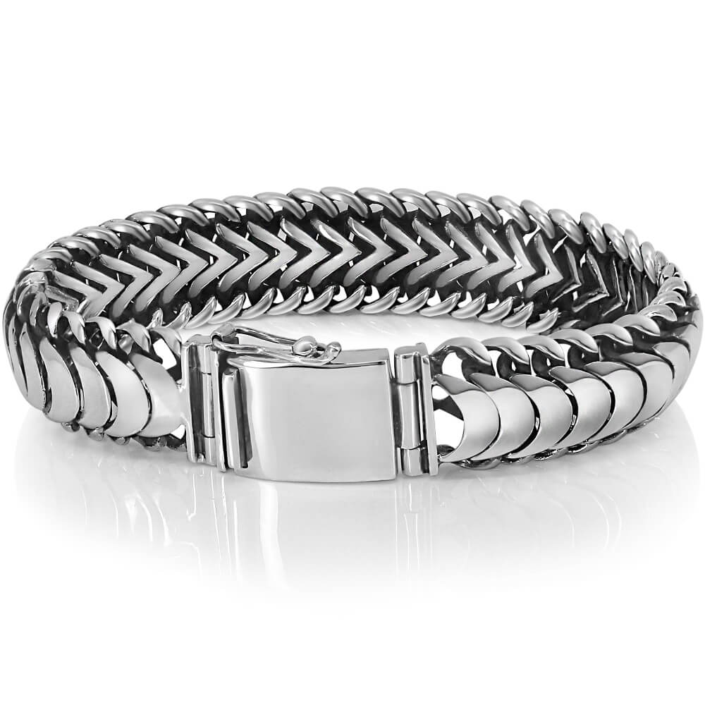 VY JEWELRY Classic Milan Bracelet - Italian 925 Sterling Silver, Lobster Clasp, Sizes 7-10 Inches