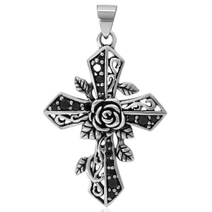 Rose Cross Pendant