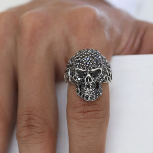 black skull ring