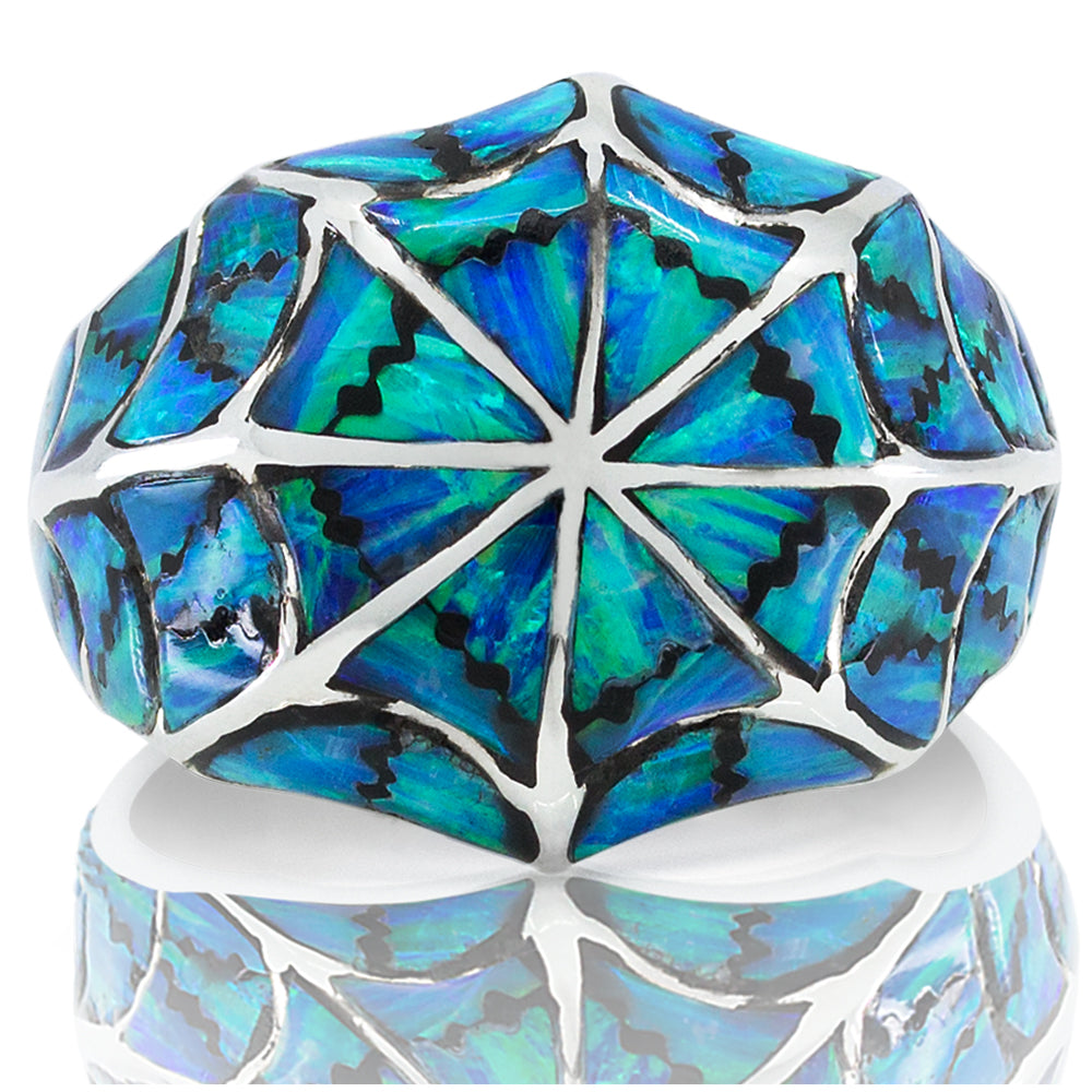blue opal ring