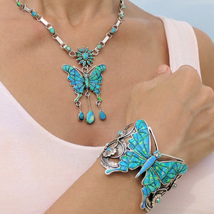 Blue Butterfly Necklace