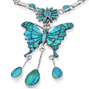 Blue Butterfly Necklace