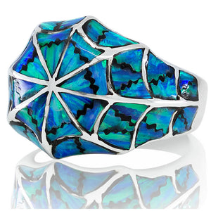 blue opal ring