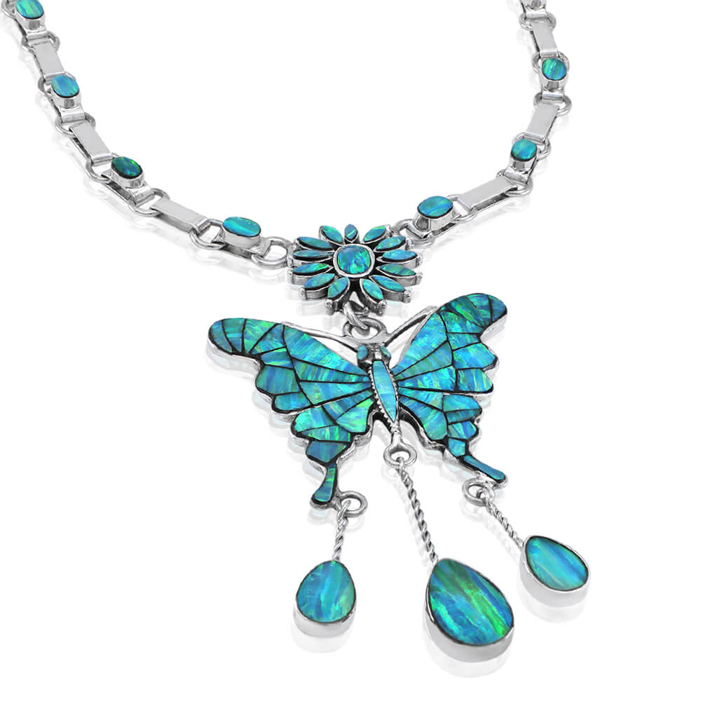 Blue Butterfly Necklace