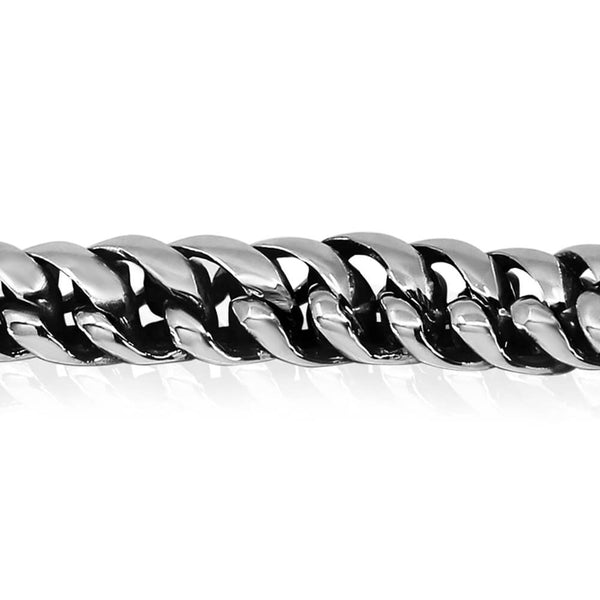 Silver Bracelet for Men - Round Snake 925 - Size 7 to 11 in. - VY Jewelry