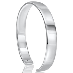 Plain silver cuff bracelet