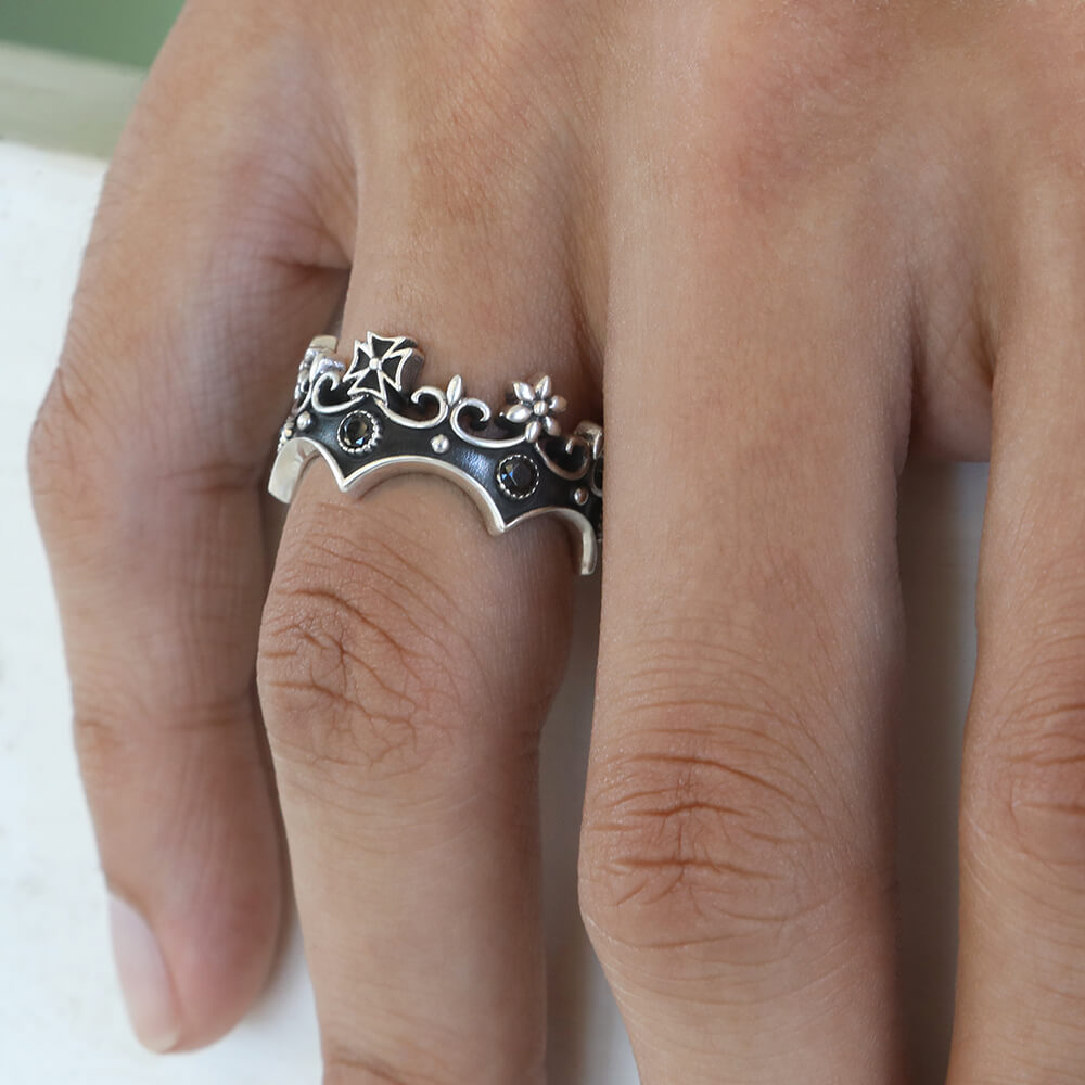 Crown Center Rider Rings Crown Rings For Men