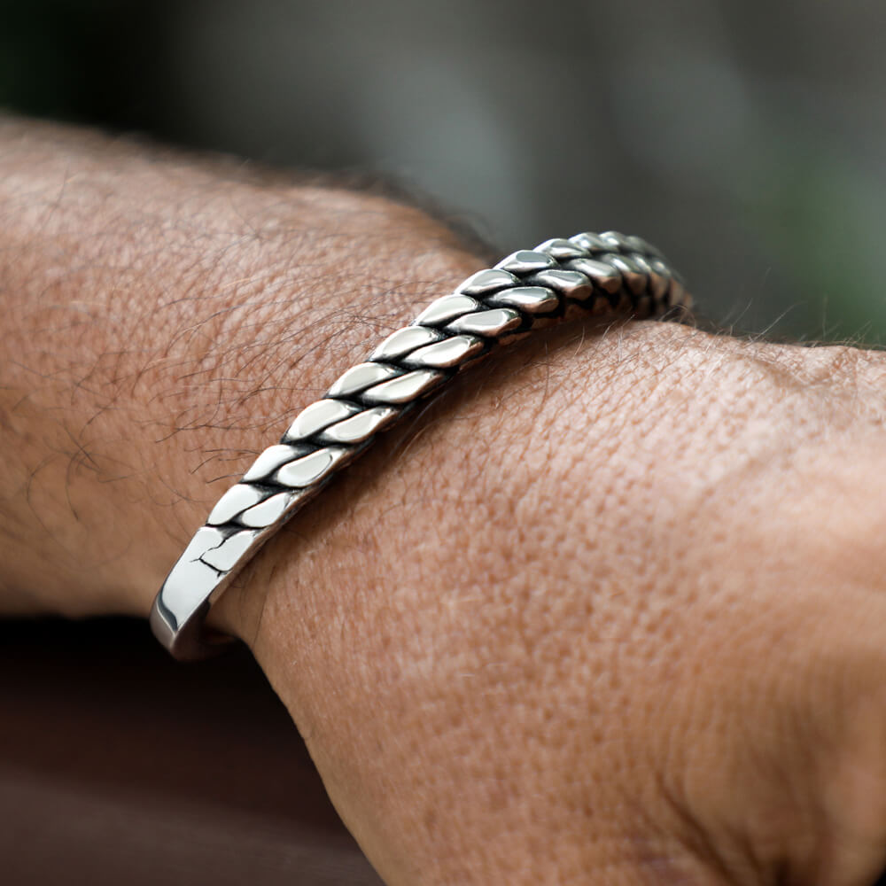 Heavy cuff Sterling silver 925 bracelet