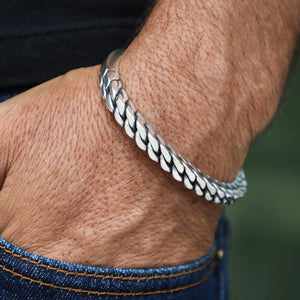 mens cuff sterling silver