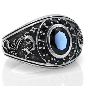 black stone ring for men