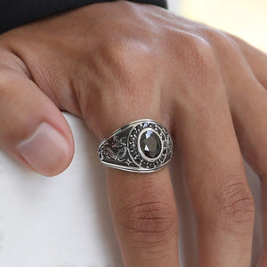 black stone ring for men