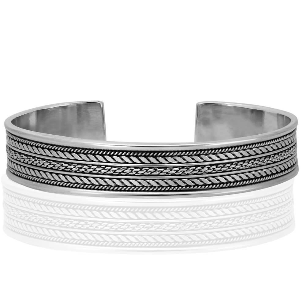 silver cuff bracelet