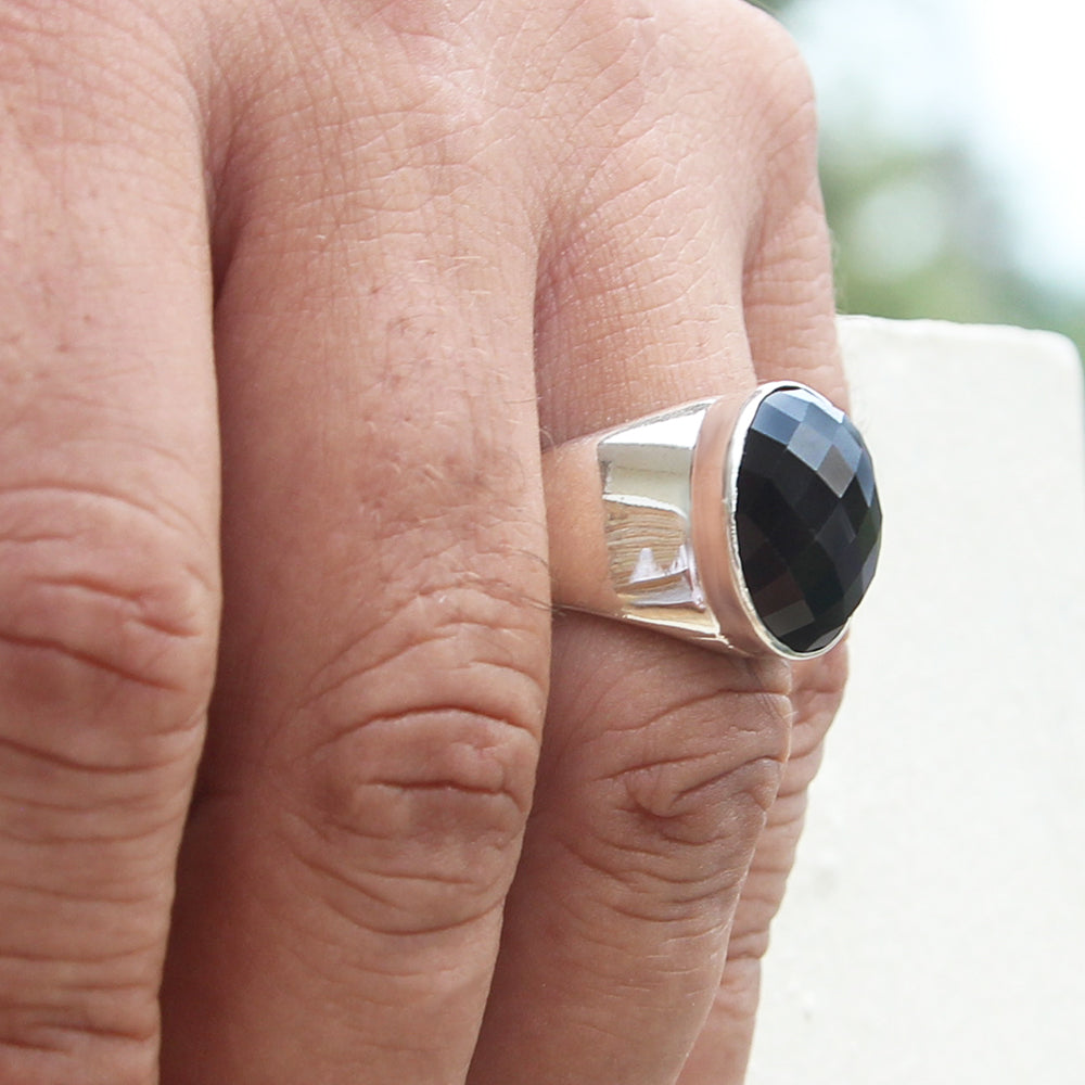 Black Onyx Ring for Men