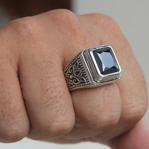 black stone men ring