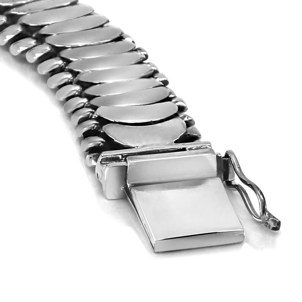 VY Jewelry Italian 925 Sterling Silver Men's Bracelet - Classic Milan Style, Sizes 7 To 10 Inches (9.5 Inch Shown)
