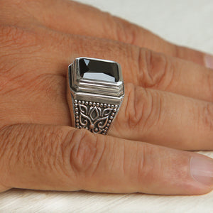 onyx men ring