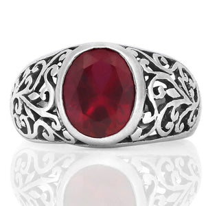 red stone ring