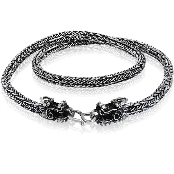 Silver Dragons Necklace 370$