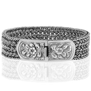 silver braided bracelet