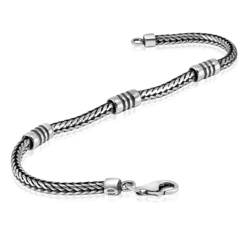 men silver bracelet