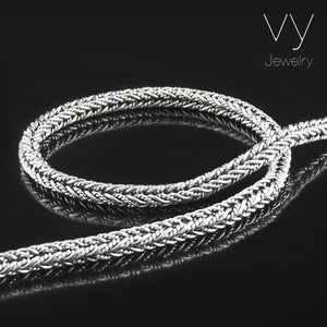 Braided silver chain