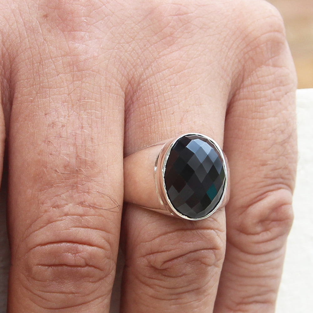 Black Onyx Ring for Men