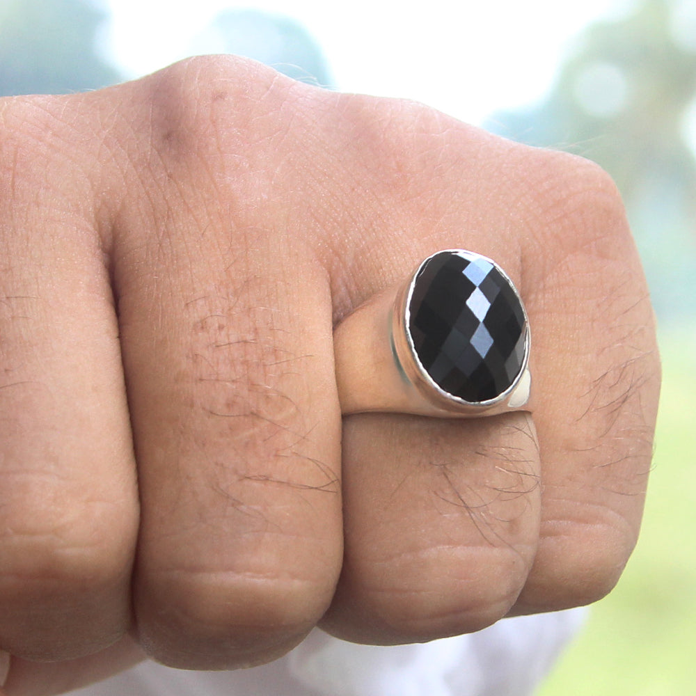 Black Onyx Ring for Men