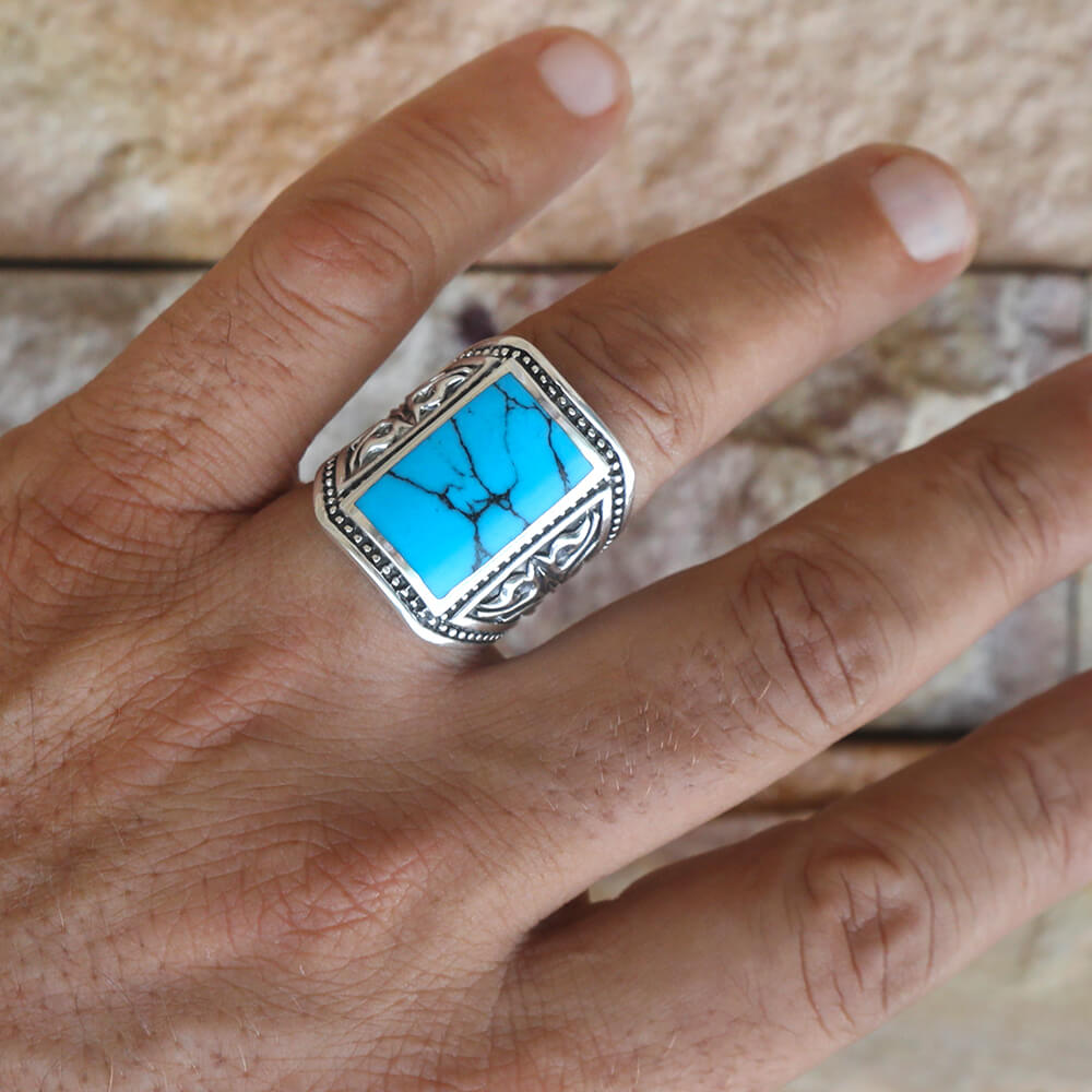 turquoise rings mens