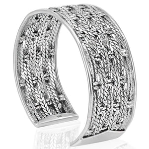 Wide silver cuff