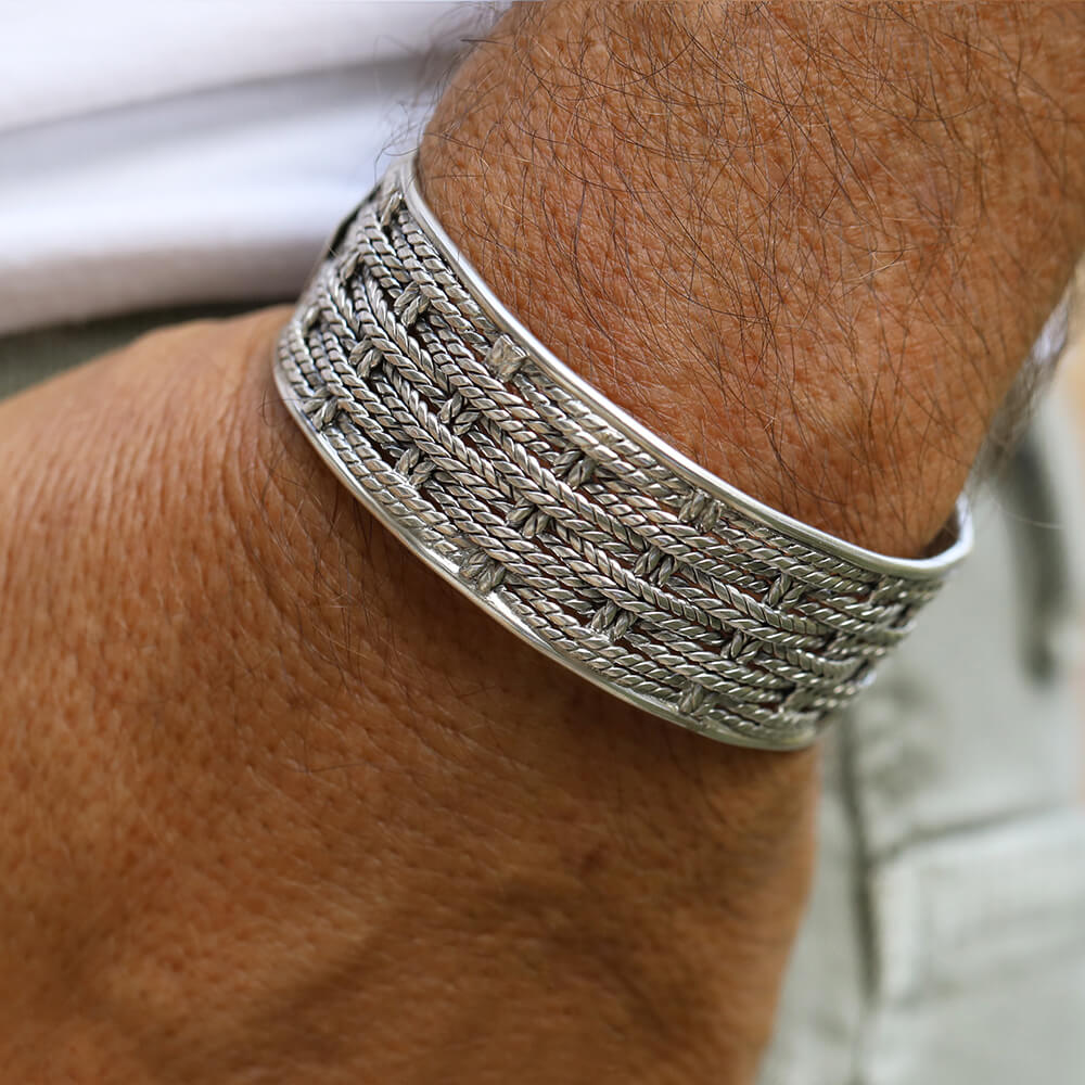 silver cuff for men