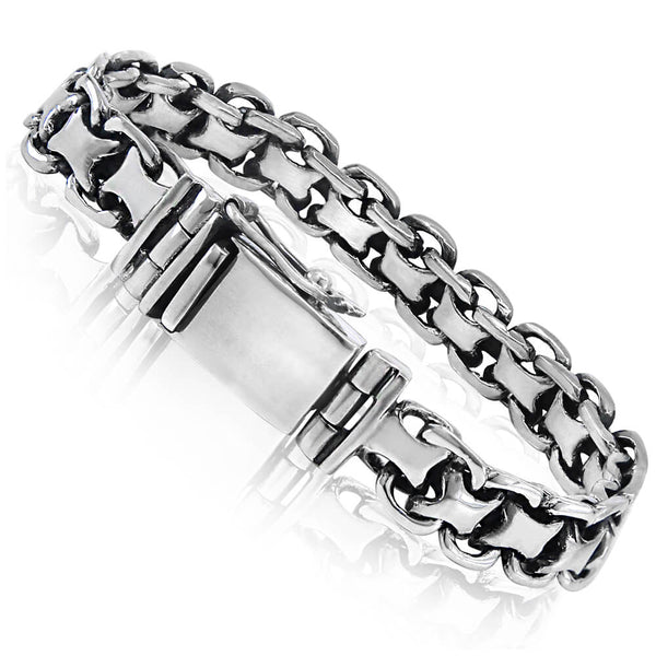 Sterling Silver Men's Bracelets Big / Small Size 7 to 10 in. - VY Jewelry