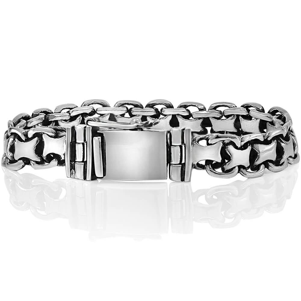 Sterling Silver Men's Bracelets Big / Small Size 7 to 10 in. - VY Jewelry